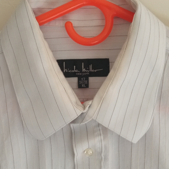 Nicole Miller Men's dress shirt 17 34/35 XL - Picture 3 of 6